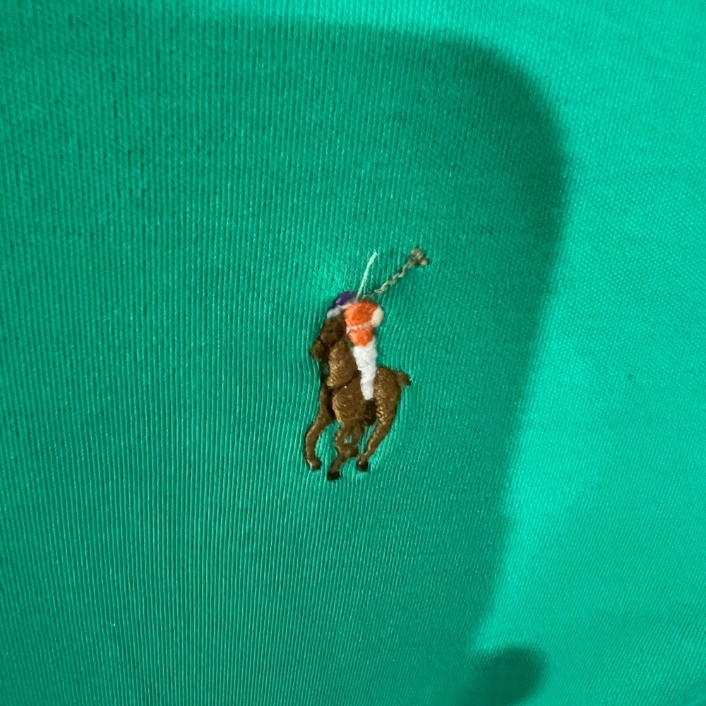 Polo by Ralph Lauren Men's Green Polo Shirt - Picture 6 of 8